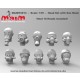 1/16 Heads Set with Gas Mask