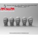 1/16 Character Head Set - with 5 Different Face Emotions (5 Heads) 