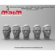 1/16 Character Head Set - with 5 Different Face Emotions (5 Heads) 