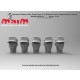 1/16 German Wehrmacht Heads W/Fieldcap Set (5 Heads) 