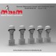 1/16 German Wehrmacht Heads with Stahlhelm Set (5 Heads) 