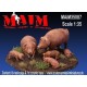 1/35 Animal Set - Pigs / Schweine (6 pigs)