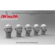 1/35 Bare Head Set with 5 Different Emotions (5pcs, resin)