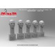 1/35 Bare Head Set with 5 Different Face Emotions (5 Heads, resin)