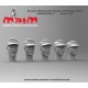 1/35 German Wehrmacht Heads w/Fieldcap (5pcs, resin)