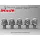 1/35 Taliban Head Set - Bearded with 5 Different Face Impressions (resin)