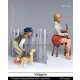1/35 Country Boy Watching Girl Whipping Butter (2 figures w/dog)