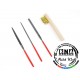 3pcs Hobby Files Set (Length: 14cm each) & Wire Brush