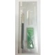 High-Carbon Steel Hobby Knife (30-Degree) with 20 Blades (Black)