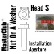 Nut On A Washer #Head S Dia.: 1.0mm, Installation Aperture Dia.: 1.0mm (100pcs)