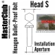 Hexagon Bullet-Proof Bolt #Head S Dia.: 0.7mm, Installation Aperture Dia.: 0.6mm (140pcs)