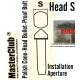 Polish Cone-Head Bullet-Proof Bolt #S Dia.: 0.8mm, Installation Aperture: 0.6mm (140pcs)
