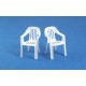 1/35 Plastic Garden Chairs (each height: 2.7cm, 2pcs)