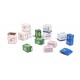 Cardboard Boxes - Water (30pcs in 6 different designs)