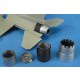 1/48 F-16 Fighting Falcon Engine F110 Jet Nozzle for Tamiya kits (opened)
