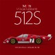 1/12 Ferrari 512S 1970 LM 24h Race #6 IG/NV #7 DB/RP #8 AM/CR Full Detail Kit
