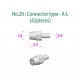 Metal Rivets Series No.20: Connector type-A-L (42pcs)