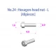 Metal Rivets Series for 1/9 Motorcycle No.24: Hexagon-head Nut-L (48pcs)
