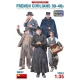 1/35 French Civilians 1930-40s (5 figures w/resin heads)