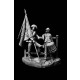75mm Confederate Standard Bearer and Drummer Boy (2 figures w/diorama)