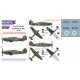 1/32 Hurricane Mk.I Paint Mask for PCM kit (Canopy Masks + Insignia Masks + Decals)