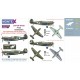 1/32 Curtiss P-40E Paint Mask for Hasegawa kit (Canopy Masks + Insignia Masks + Decals)