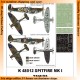 1/48 Supermarine Spitfire Mk I Paint Mask for Tamiya (Canopy Masks + Insignia Masks)
