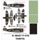 1/48 P-47D Bubbletop Paint Mask Vol.2 for Tamiya (Canopy Masks + Insignia Masks)