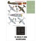 1/48 P-40E Paint Mask Vol.1 for Hasegawa (Canopy Masks + Insignia Masks)