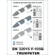 1/32 F-105G Paint Mask for Trumpeter kit (outside-inside)