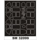1/32 P-51A Mustang Paint Mask for Hobbycraft kit (outside-inside)