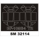 1/32 Messerschmitt Bf-109E4 Paint Mask for Trumpeter kit (outside-inside)