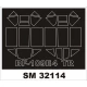 1/32 Messerschmitt Bf-109E4 Paint Mask for Trumpeter kit (outside-inside)