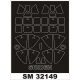 1/32 Kawanishi N1K2-J Shiden-Kai Paint Mask for Hasegawa ST33 kit (outside-inside)