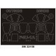 1/32 Vought F4U-1A Corsair Paint Mask for Tamiya kit (outside-inside)