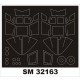 1/32 Mosquito Mk.VI Paint Mask for Tamiya kit (outside-inside)