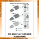 1/48 A-7 Corsair Paint Mask for Hasegawa kit (outside-inside)