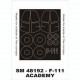 1/48 F-111 Paint Mask for Academy kit (outside-inside)