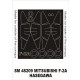 1/48 Mitsubishi F-2A Paint Mask for Hasegawa kit (outside-inside)