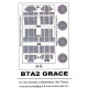 1/48 Aichi B7A2 Grace Paint Mask for Hasegawa kit (outside-inside)