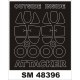 1/48 Supermarine Attacker FB.2 Paint Mask for Trumpeter kit (outside, inside)