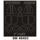 1/48 Republic F-105D Thunderchief Paint Mask for HobbyBoss kit (outside, inside)