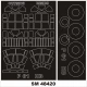 1/48 Northrop P-61 Black Widow Paint Mask for HobbyBoss kit (outside-inside)