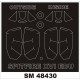 1/48 Spitfire Mk.XVI Bubbletop Paint Mask for Eduard kit (outside-inside)