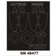 1/48 Sea Fury FB.11 Paint Masks for Airfix kits (outside, inside)