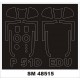 1/48 P-51D Mustang Paint Mask for Eduard kits (outside, inside)