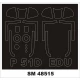 1/48 P-51D Mustang Paint Mask for Eduard kits (outside, inside)