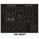 1/48 Mi-4 Canopy (outside, inside) & Wheels Paint Mask for Trumpeter kits