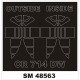 1/48 CR 714 Canopy and Wheel Masks for Dora Wings kits (Outside, Inside)