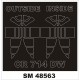 1/48 CR 714 Canopy and Wheel Masks for Dora Wings kits (Outside, Inside)